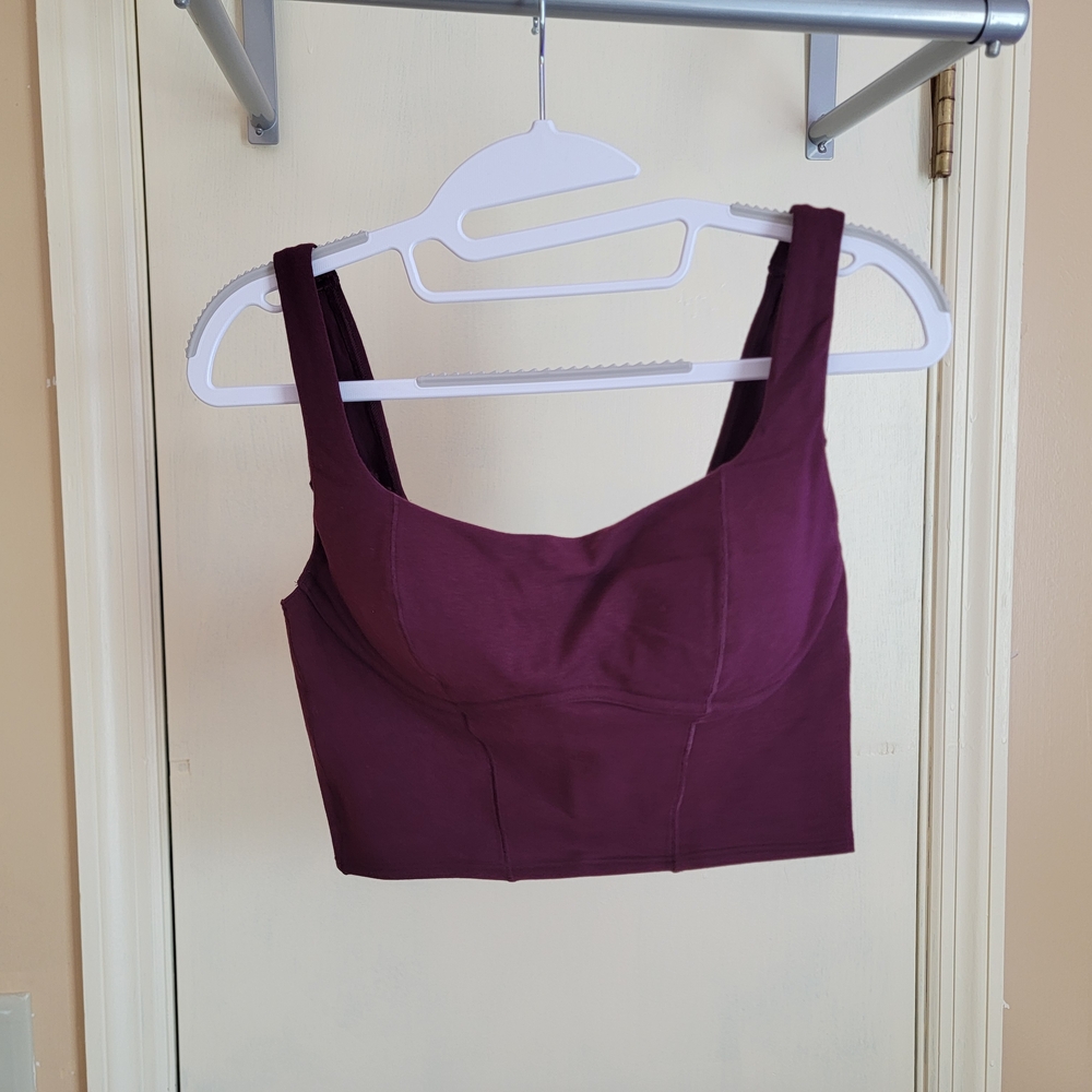 Purple Cropped Tank Top